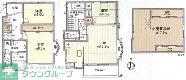 葛飾区小菅1丁目貸家の物件間取画像